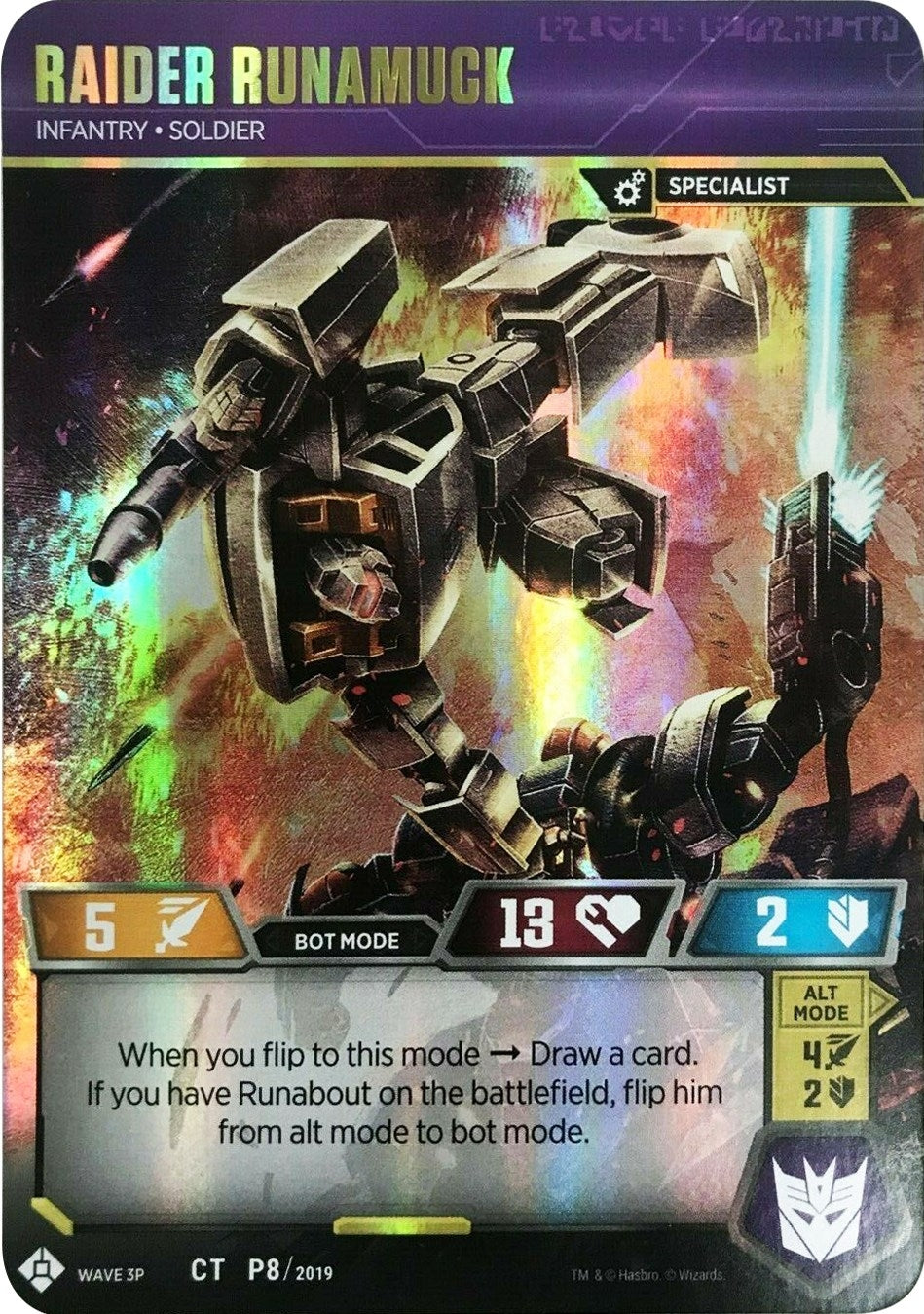 Raider Runamuck - Infantry Soldier (In-Store Play Gold Promo) (82019) [TP] - Transformers TCG Single