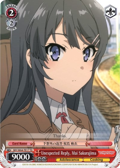 Unexpected Reply Mai Sakurajima (6417) [SBY/W64] - Weiss Schwarz Single