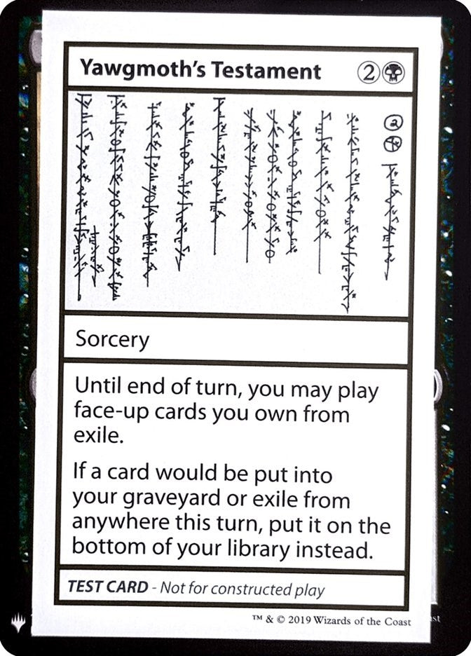 Yawgmoth’s Testament [CMB1] - MTG Single