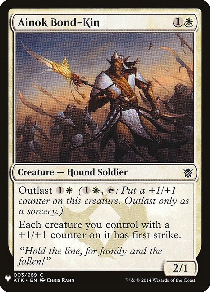 Ainok Bond-Kin (3) [LIST] - MTG Single