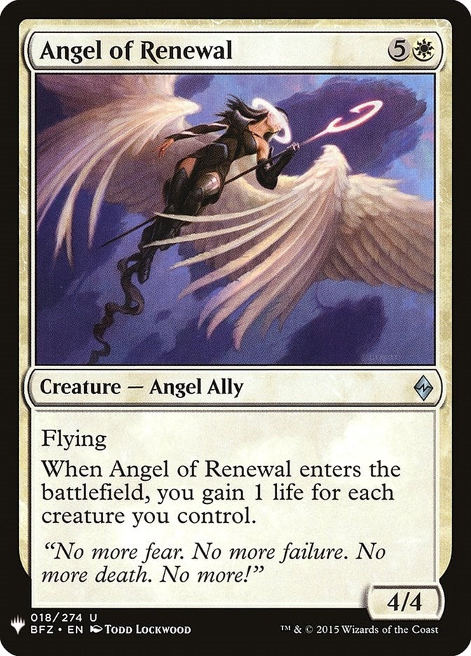 Angel of Renewal (18) [LIST] - MTG Single