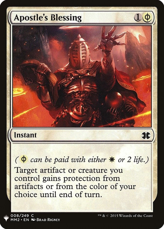 Apostle’s Blessing (8) [LIST] - MTG Single
