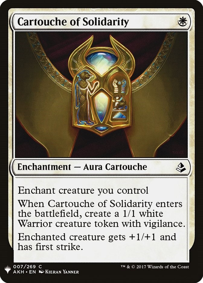 Cartouche of Solidarity (7) [LIST] - MTG Single