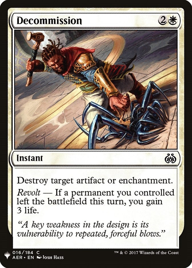 Decommission (16) [LIST] - MTG Single