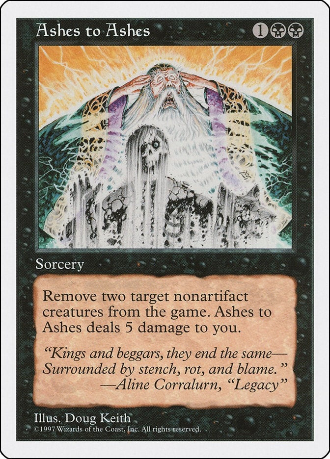 Ashes to Ashes [5ED] - MTG Single