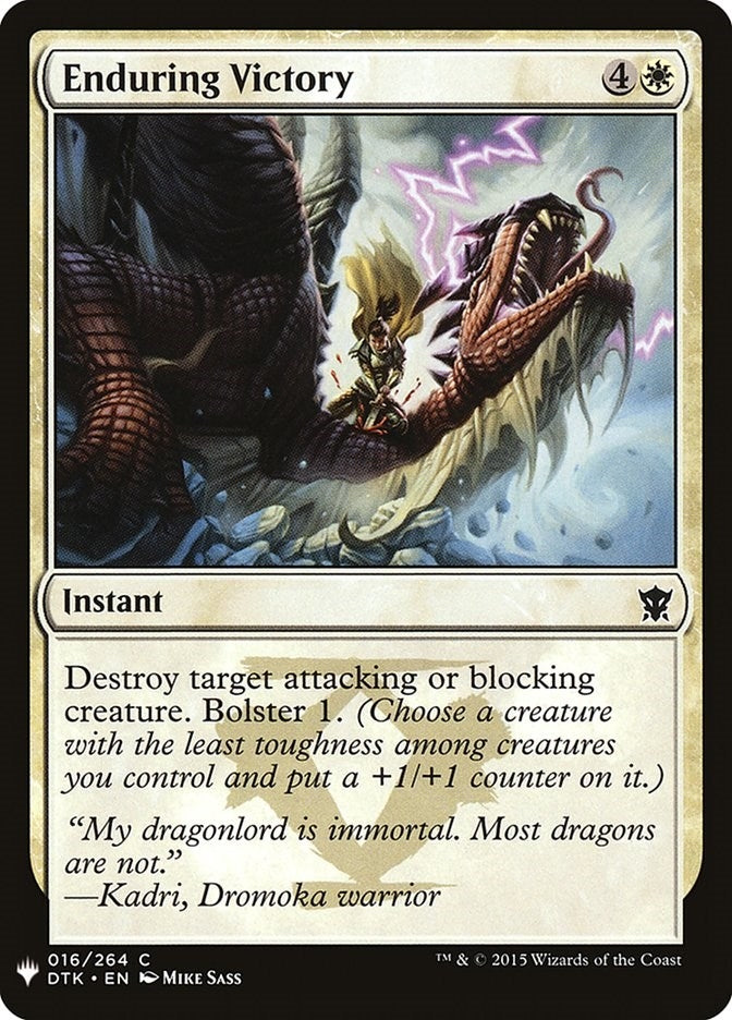 Enduring Victory (16) [LIST] - MTG Single