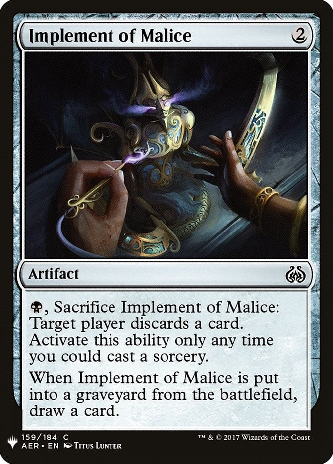 Implement of Malice (159) [LIST] - MTG Single