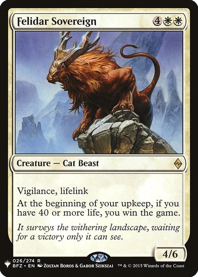 Felidar Sovereign (26) [LIST] - MTG Single