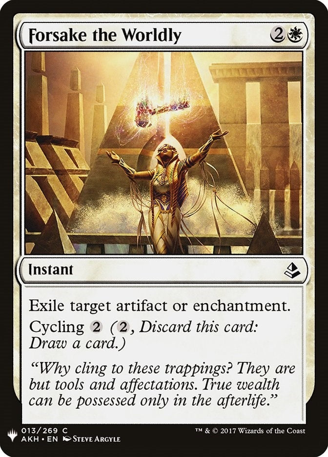 Forsake the Worldly (13) [LIST] - MTG Single