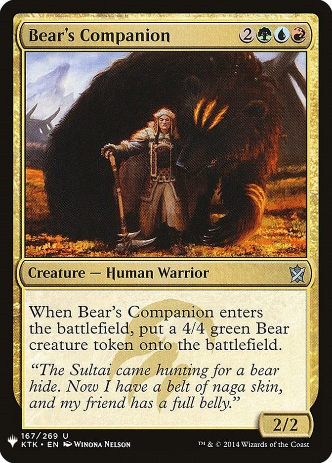 Bear’s Companion (167) [LIST] - MTG Single