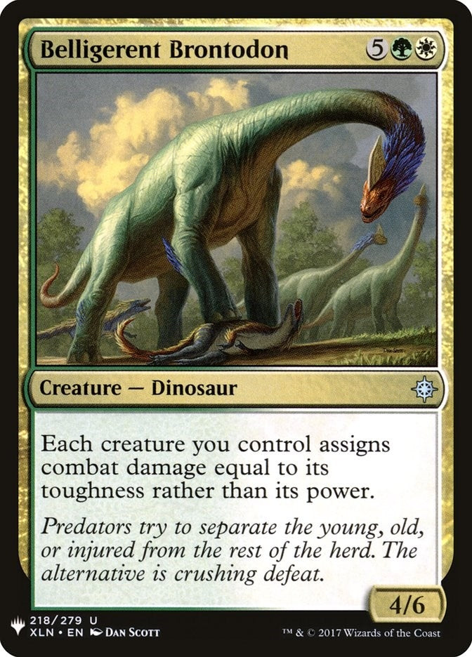 Belligerent Brontodon (218) [LIST] - MTG Single