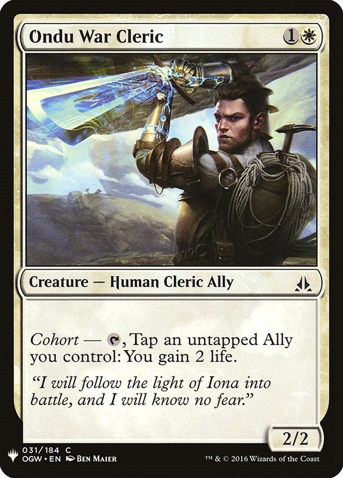 Ondu War Cleric (31) [LIST] - MTG Single