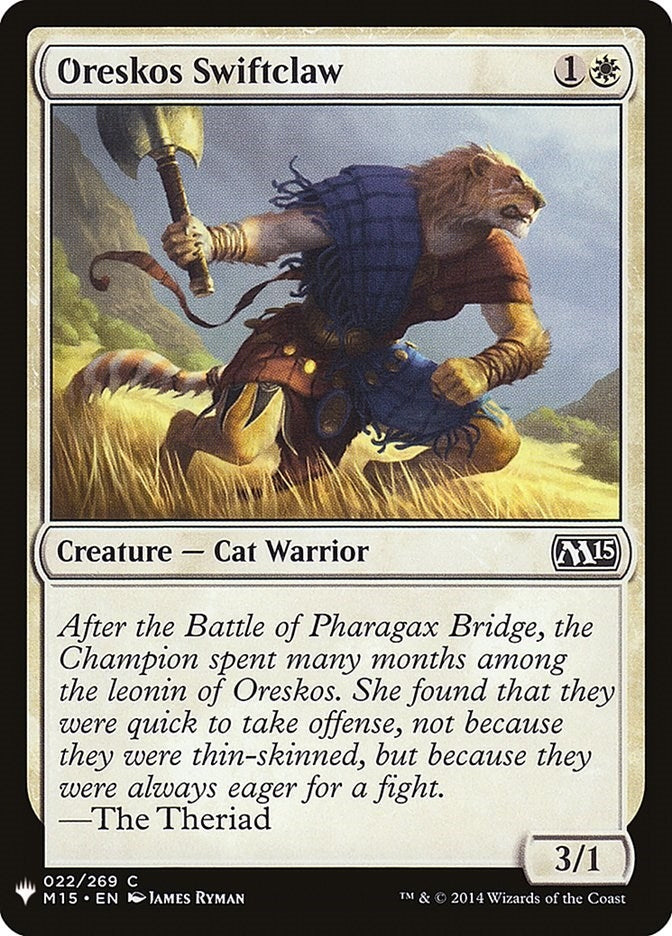 Oreskos Swiftclaw (22) [LIST] - MTG Single