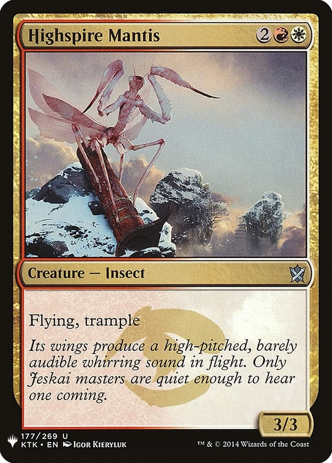 Highspire Mantis (177) [LIST] - MTG Single