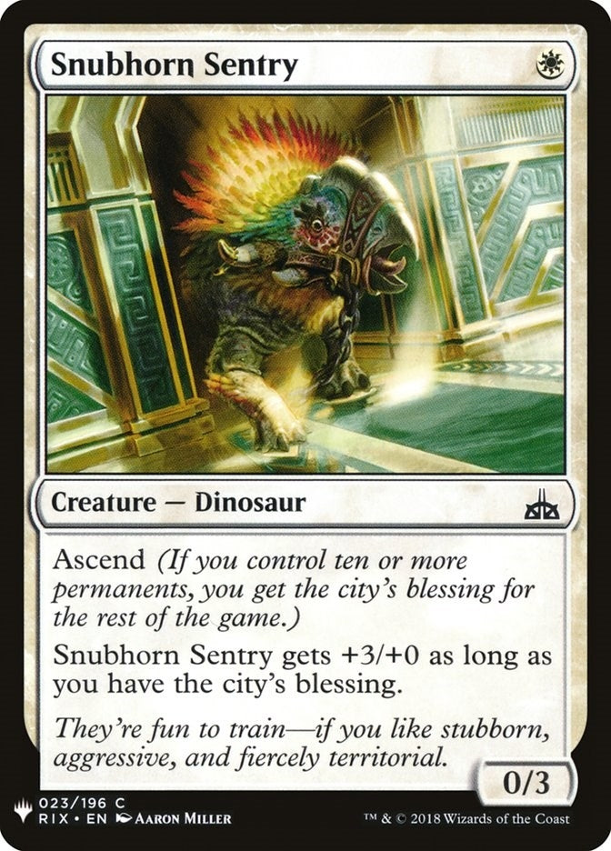 Snubhorn Sentry (23) [LIST] - MTG Single