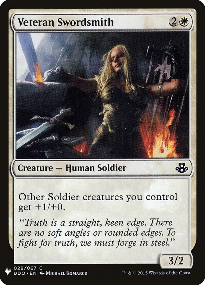 Veteran Swordsmith (28) [LIST] - MTG Single