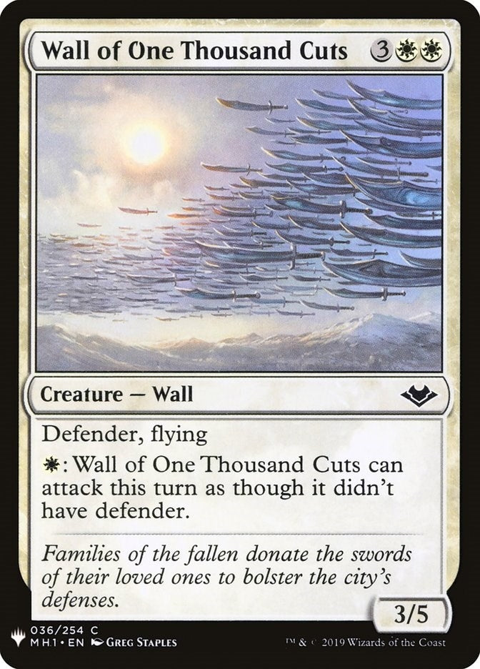 Wall of One Thousand Cuts (36) [LIST] - MTG Single