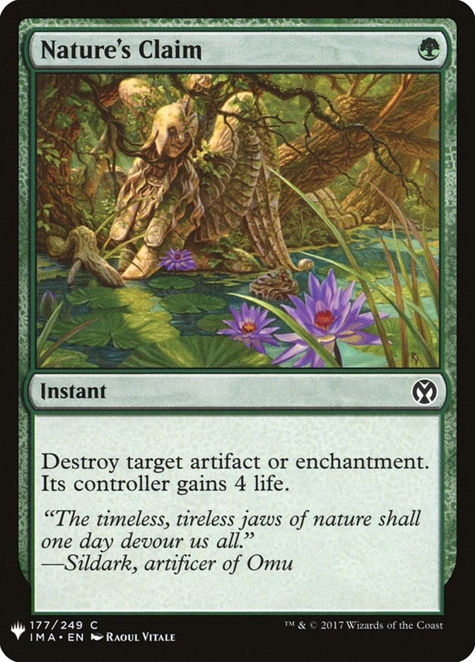 Nature’s Claim (177) [LIST] - MTG Single
