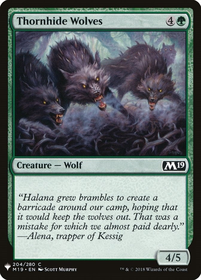 Thornhide Wolves (204) [LIST] - MTG Single