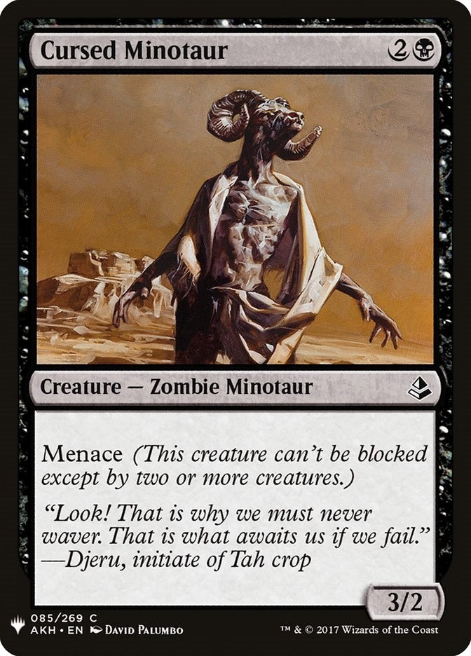 Cursed Minotaur (85) [LIST] - MTG Single