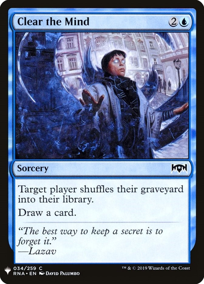Clear the Mind (34) [LIST] - MTG Single