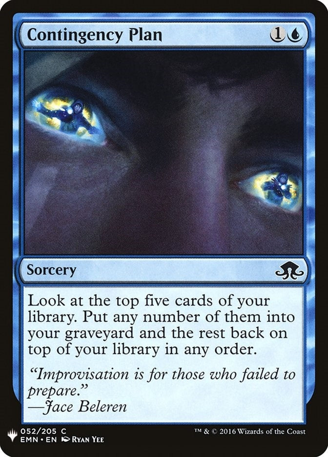 Contingency Plan (52) [LIST] - MTG Single