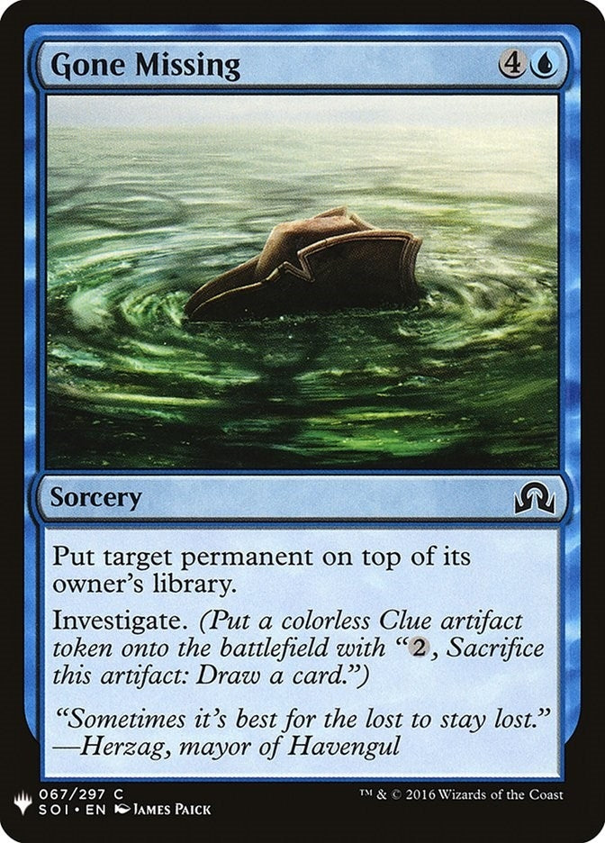 Gone Missing (67) [LIST] - MTG Single