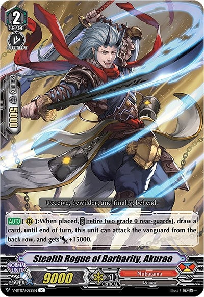 Stealth Rogue of Barbarity Akurao (7035) [V-BT07] - Cardfight Vanguard Single