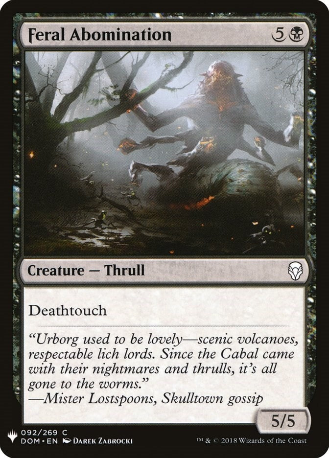 Feral Abomination (92) [LIST] - MTG Single