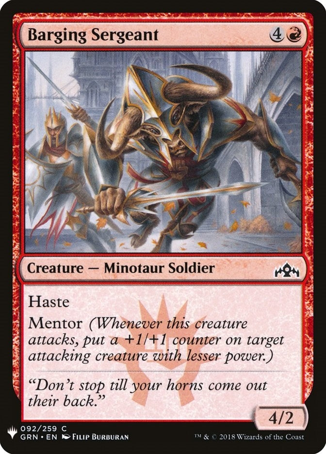 Barging Sergeant (92) [LIST] - MTG Single