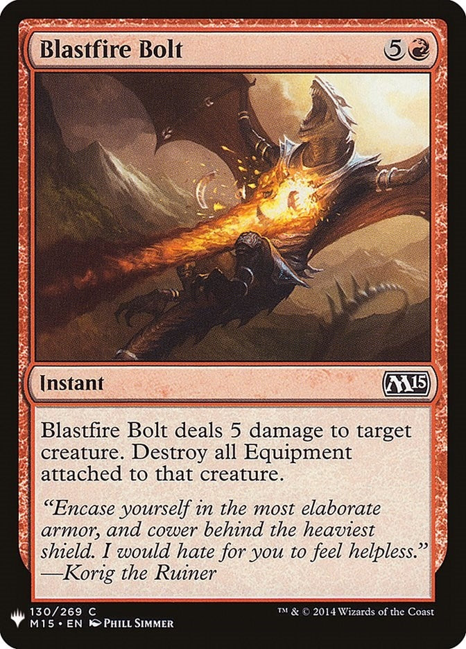 Blastfire Bolt (130) [LIST] - MTG Single