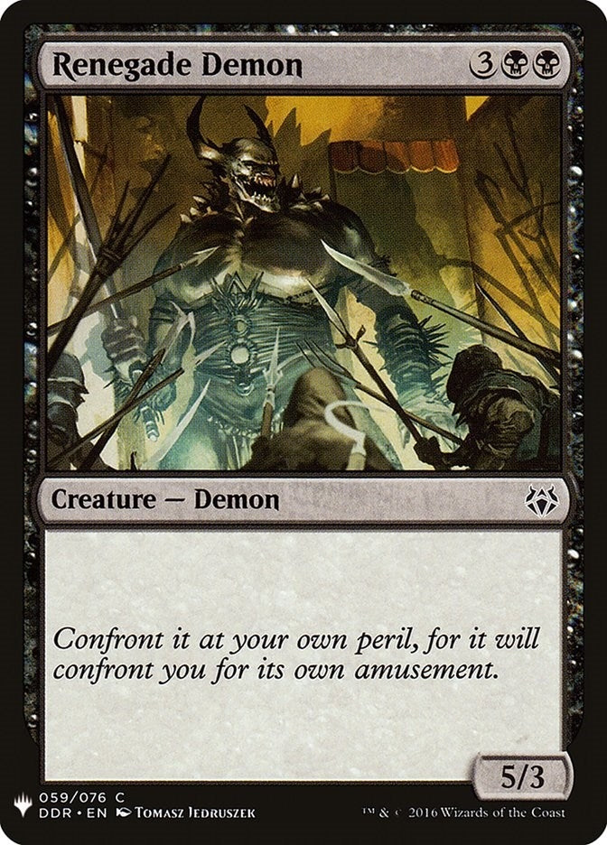 Renegade Demon (59) [LIST] - MTG Single