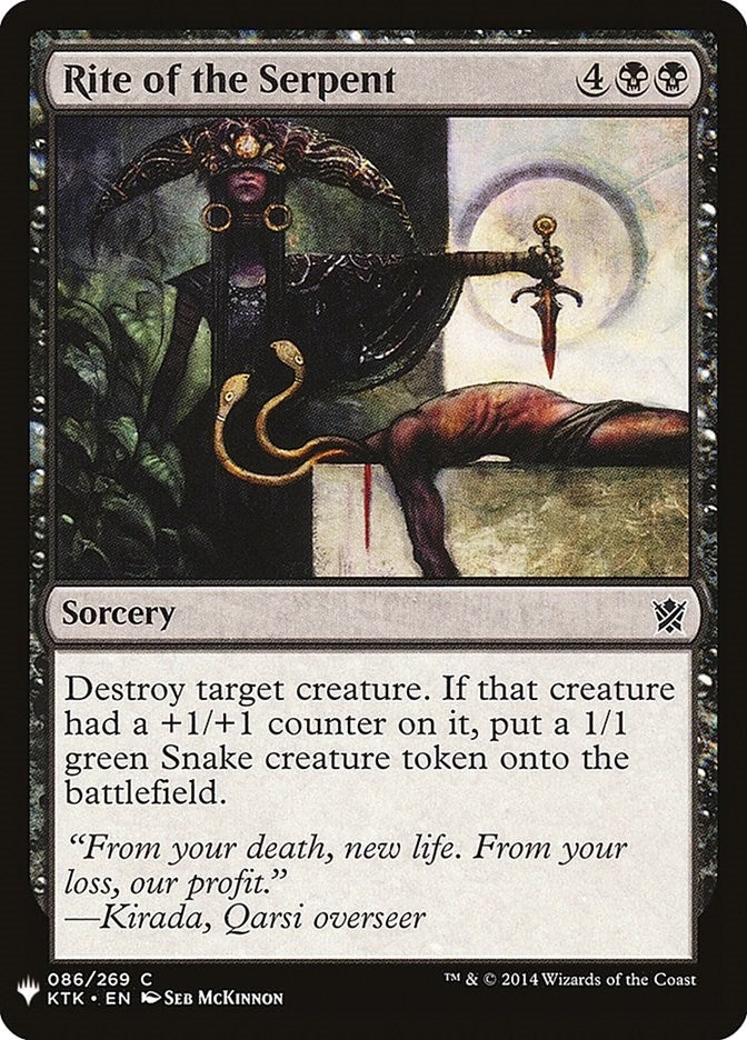 Rite of the Serpent (86) [LIST] - MTG Single