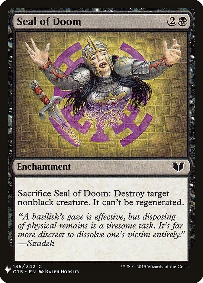 Seal of Doom (135) [LIST] - MTG Single