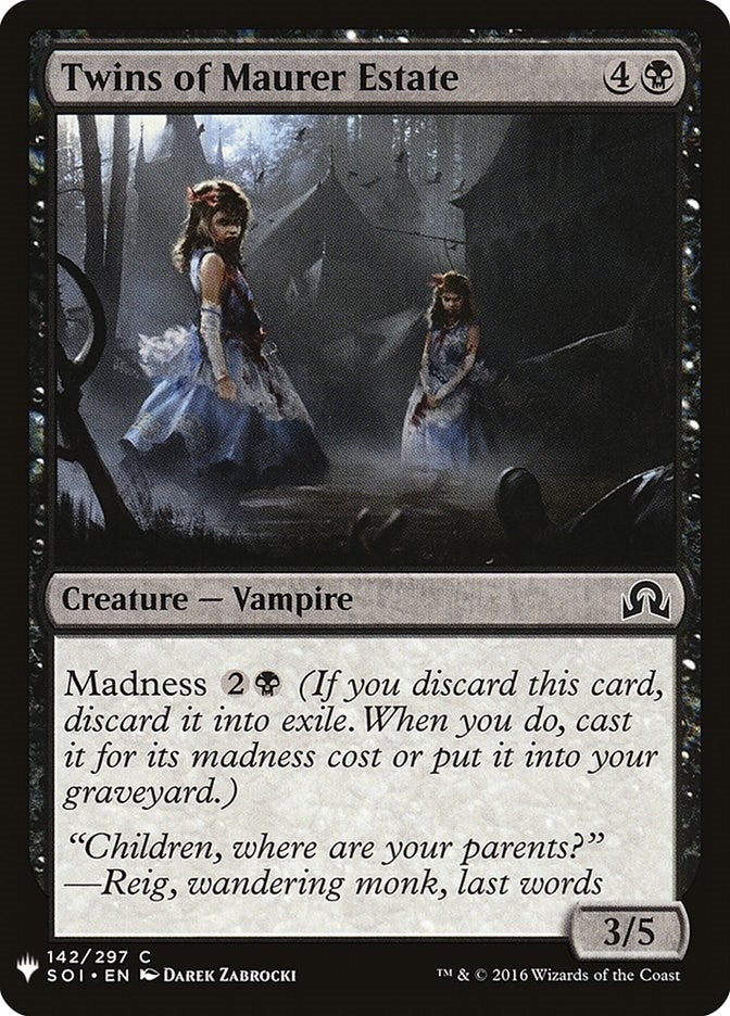 Twins of Maurer Estate (142) [LIST] - MTG Single