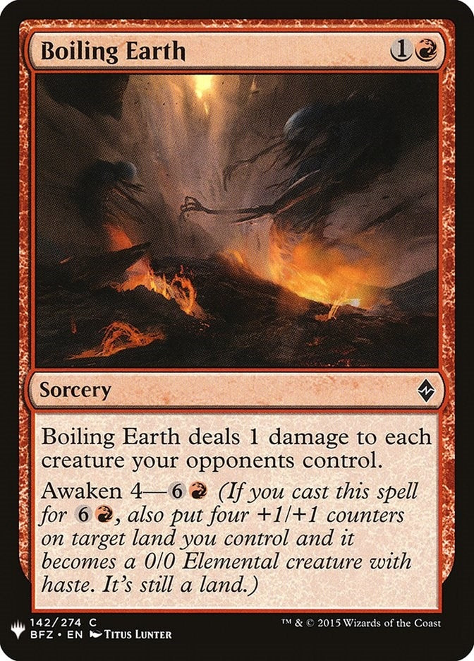 Boiling Earth (142) [LIST] - MTG Single