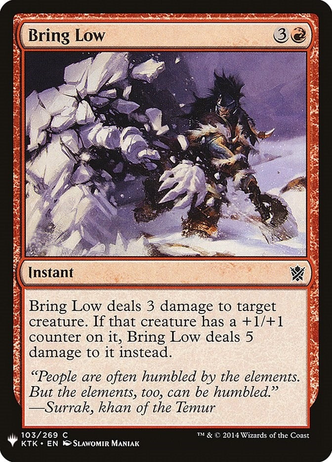 Bring Low (103) [LIST] - MTG Single