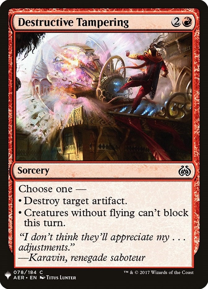 Destructive Tampering (78) [LIST] - MTG Single
