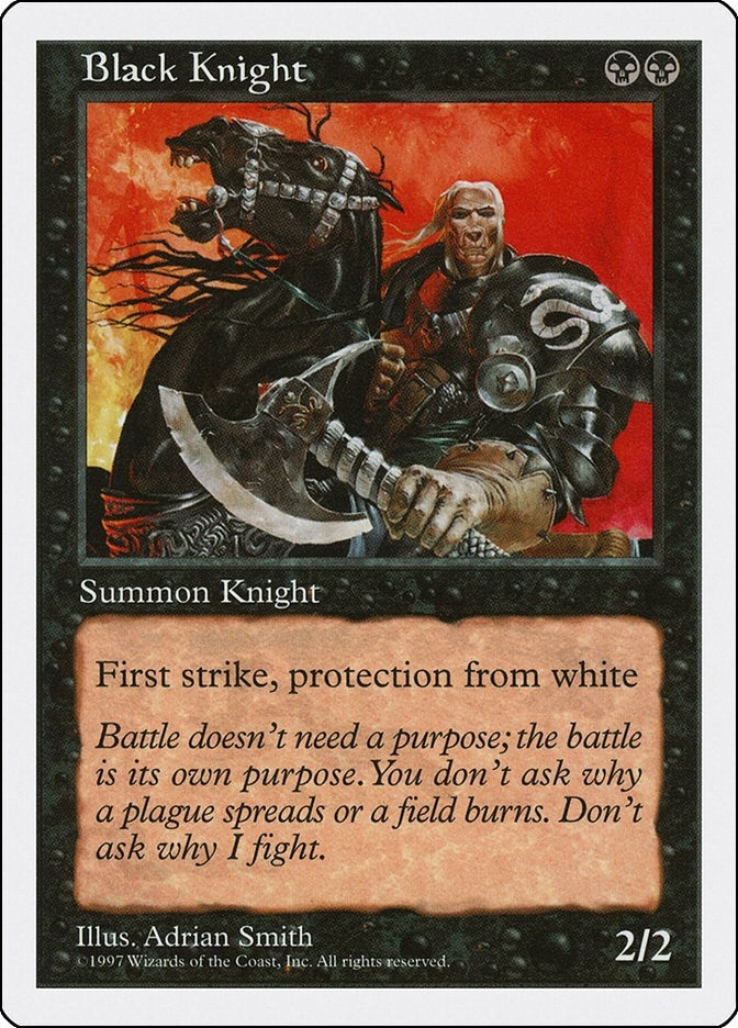 Black Knight [5ED] - MTG Single