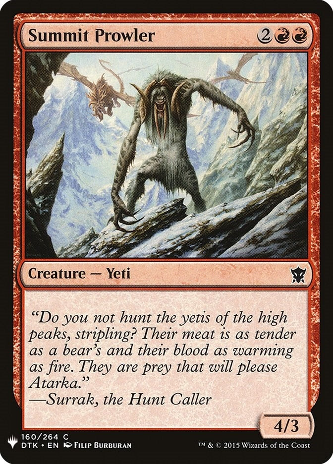 Summit Prowler (160) [LIST] - MTG Single