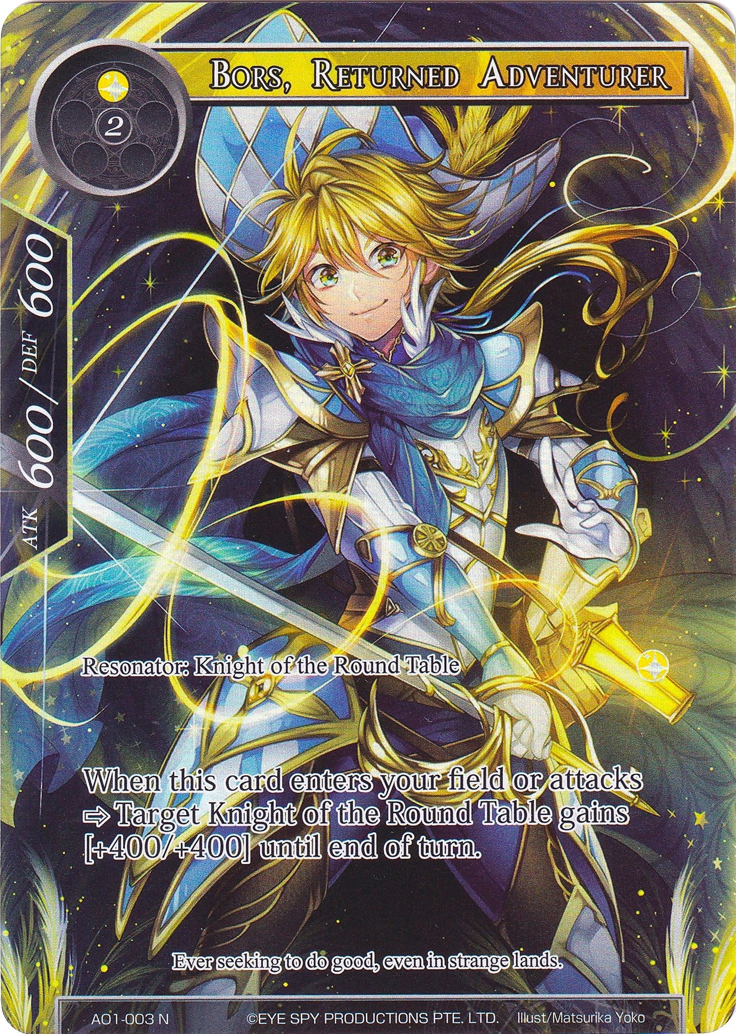 Bors Returned Adventurer (Full Art) (1003) [AO1] - Force of Will Single