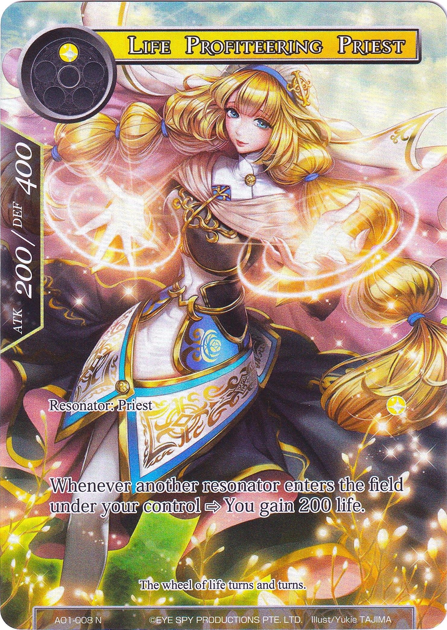 Life Profiteering Priest (Full Art) (1008) [AO1] - Force of Will Single