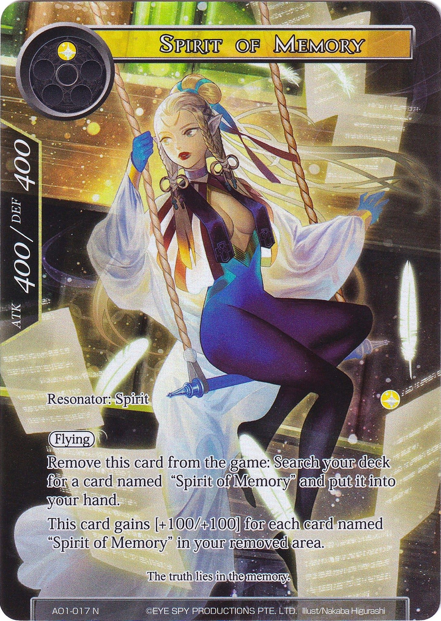 Spirit of Memory (Full Art) (1017) [AO1] - Force of Will Single