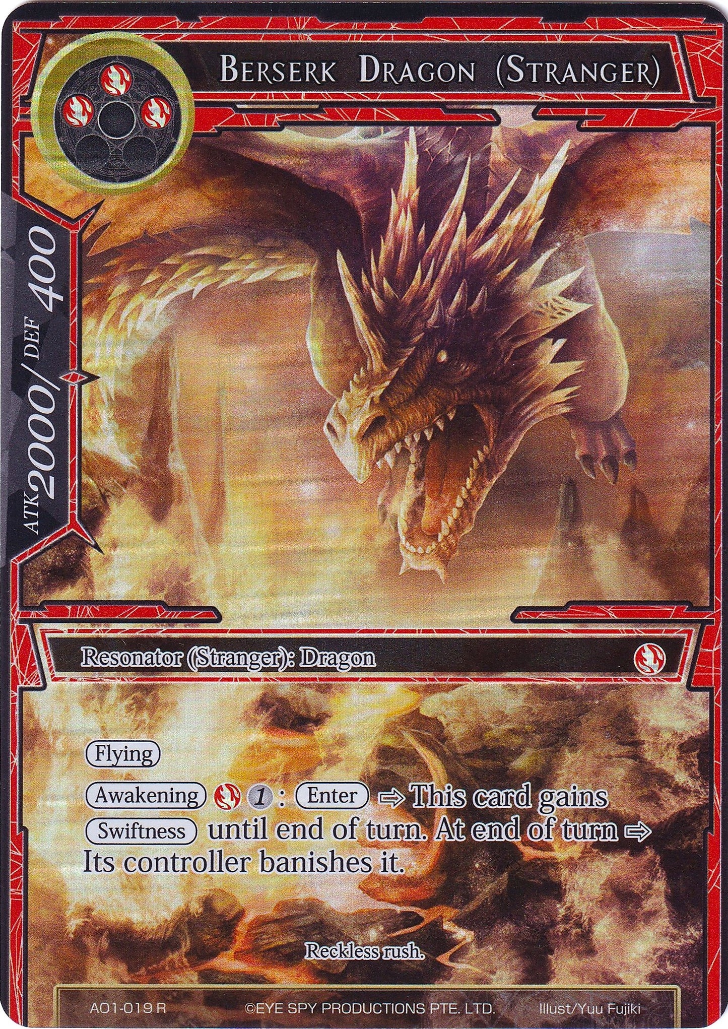 Berserk Dragon (Stranger) (Full Art) (1019) [AO1] - Force of Will Single