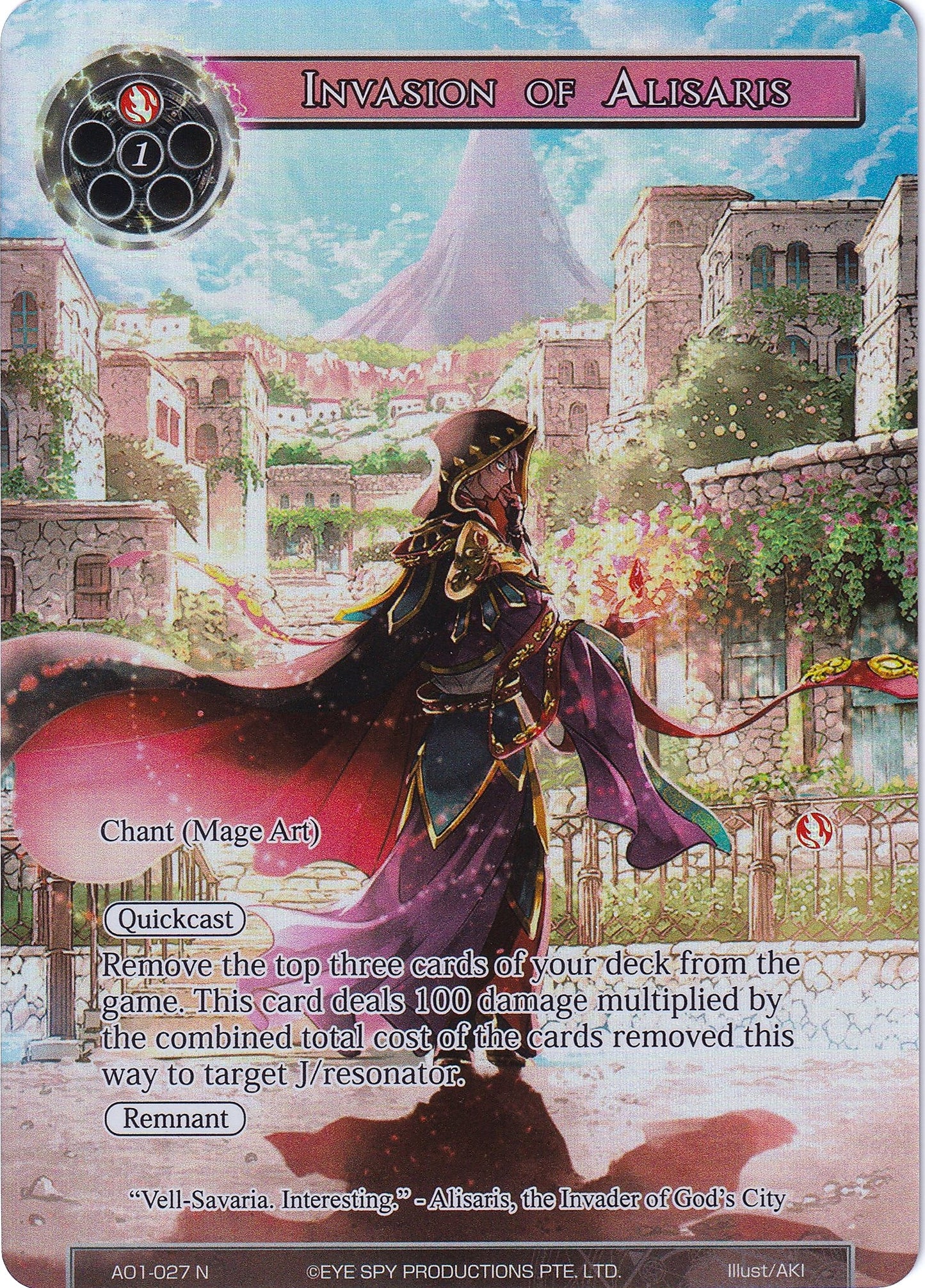 Invasion of Alisaris (Full Art) (1027) [AO1] - Force of Will Single