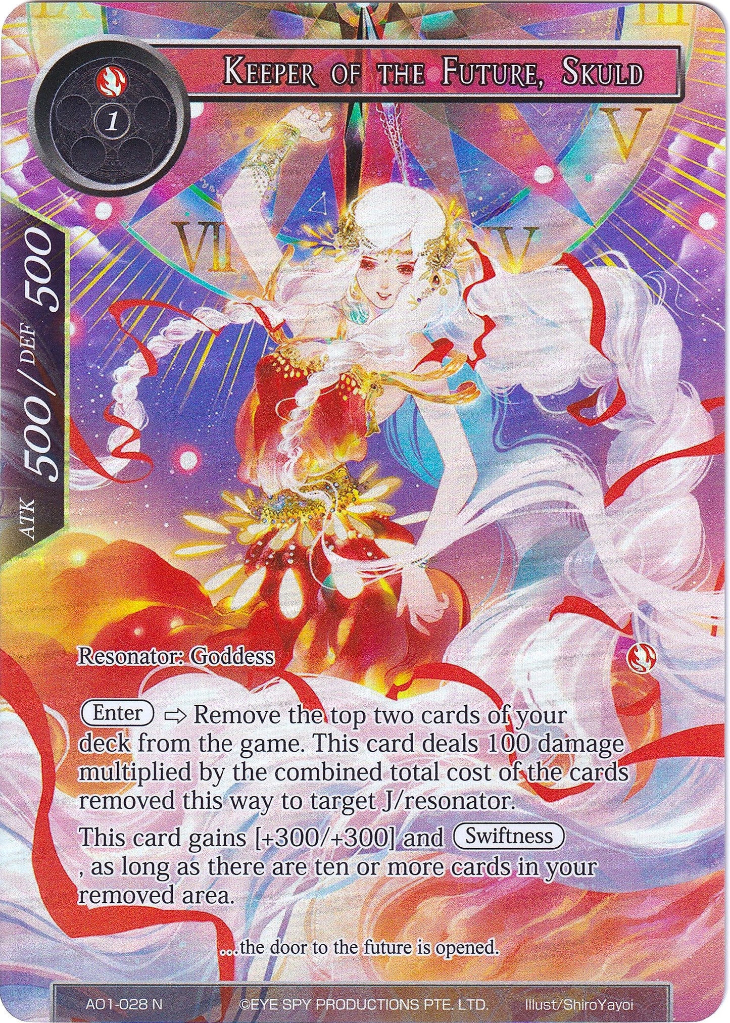 Keeper of the Future Skuld (Full Art) (1028) [AO1] - Force of Will Single