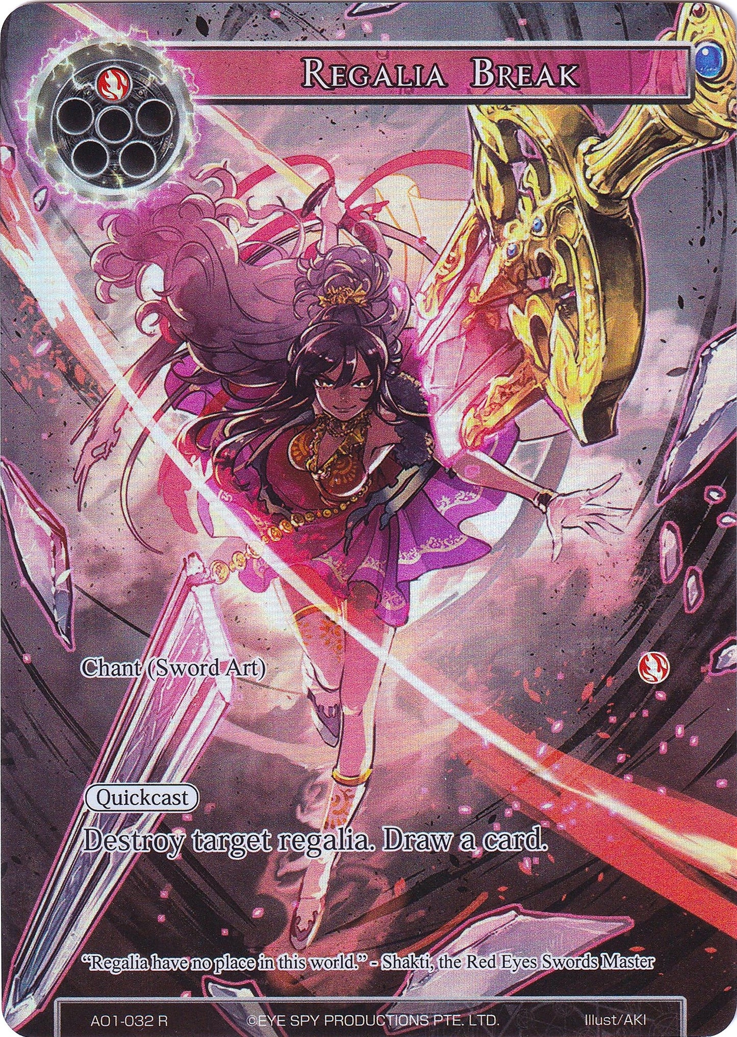 Regalia Break (Full Art) (1032) [AO1] - Force of Will Single
