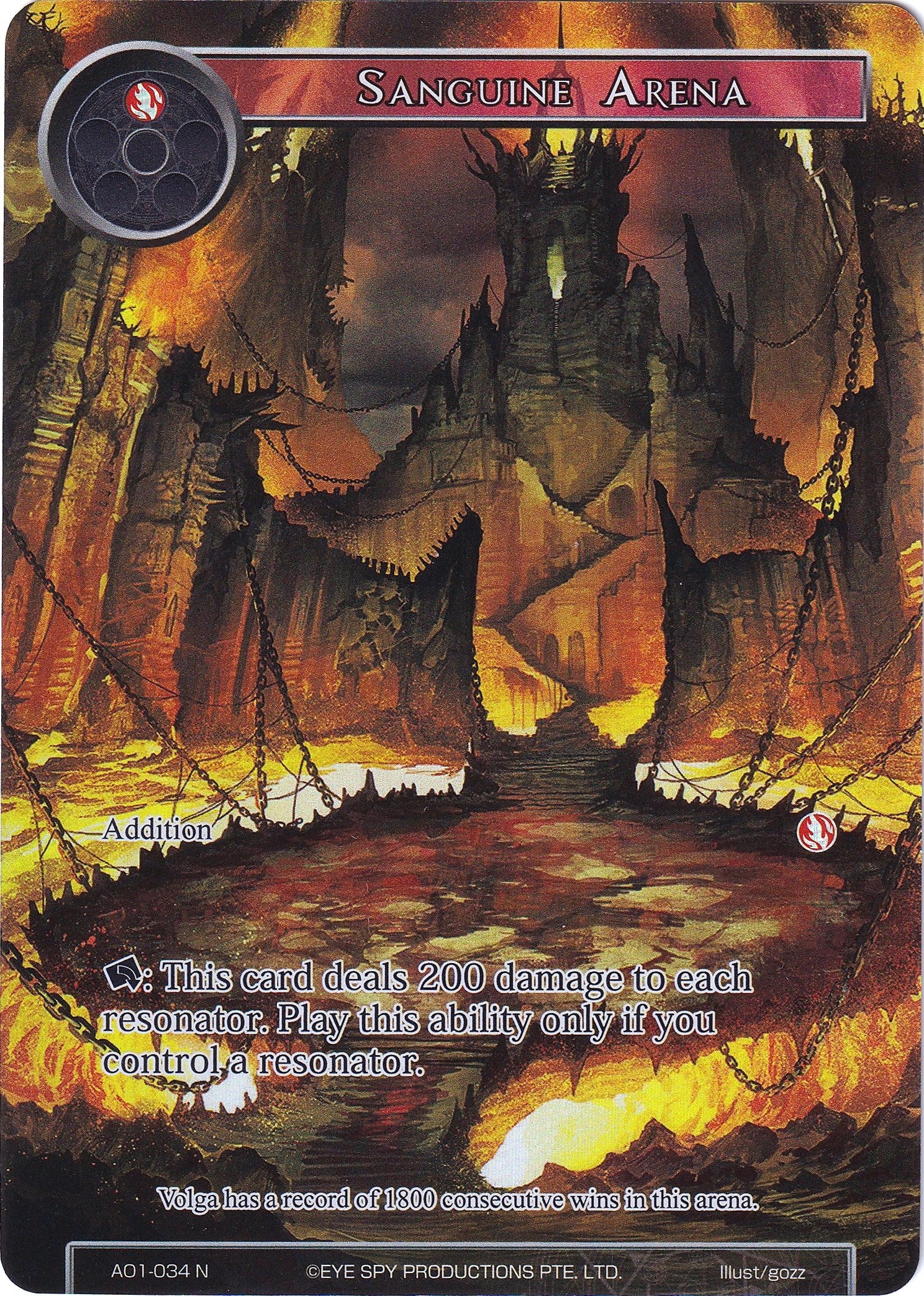 Sanguine Arena (Full Art) (1034) [AO1] - Force of Will Single