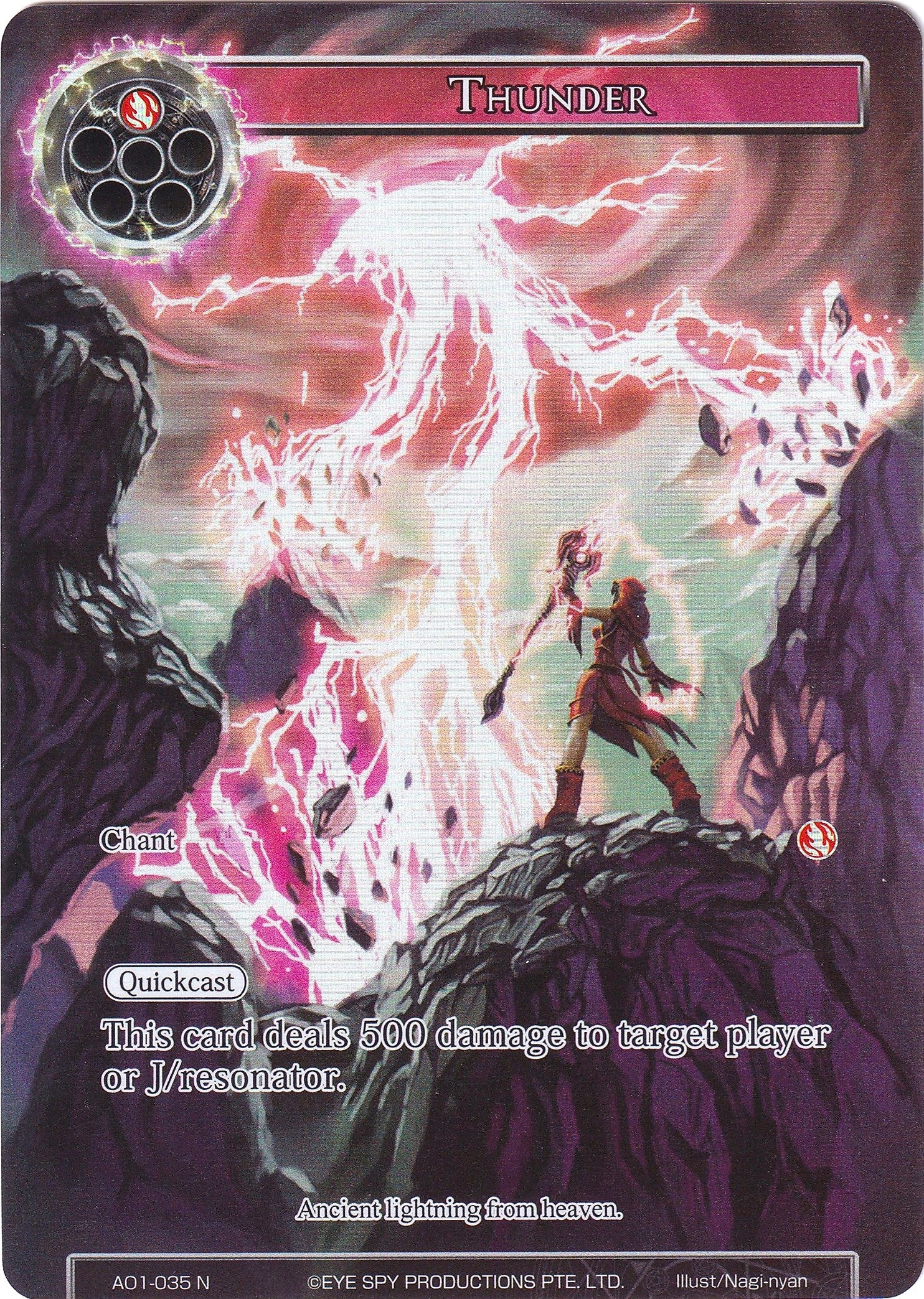 Thunder (Full Art) (1035) [AO1] - Force of Will Single
