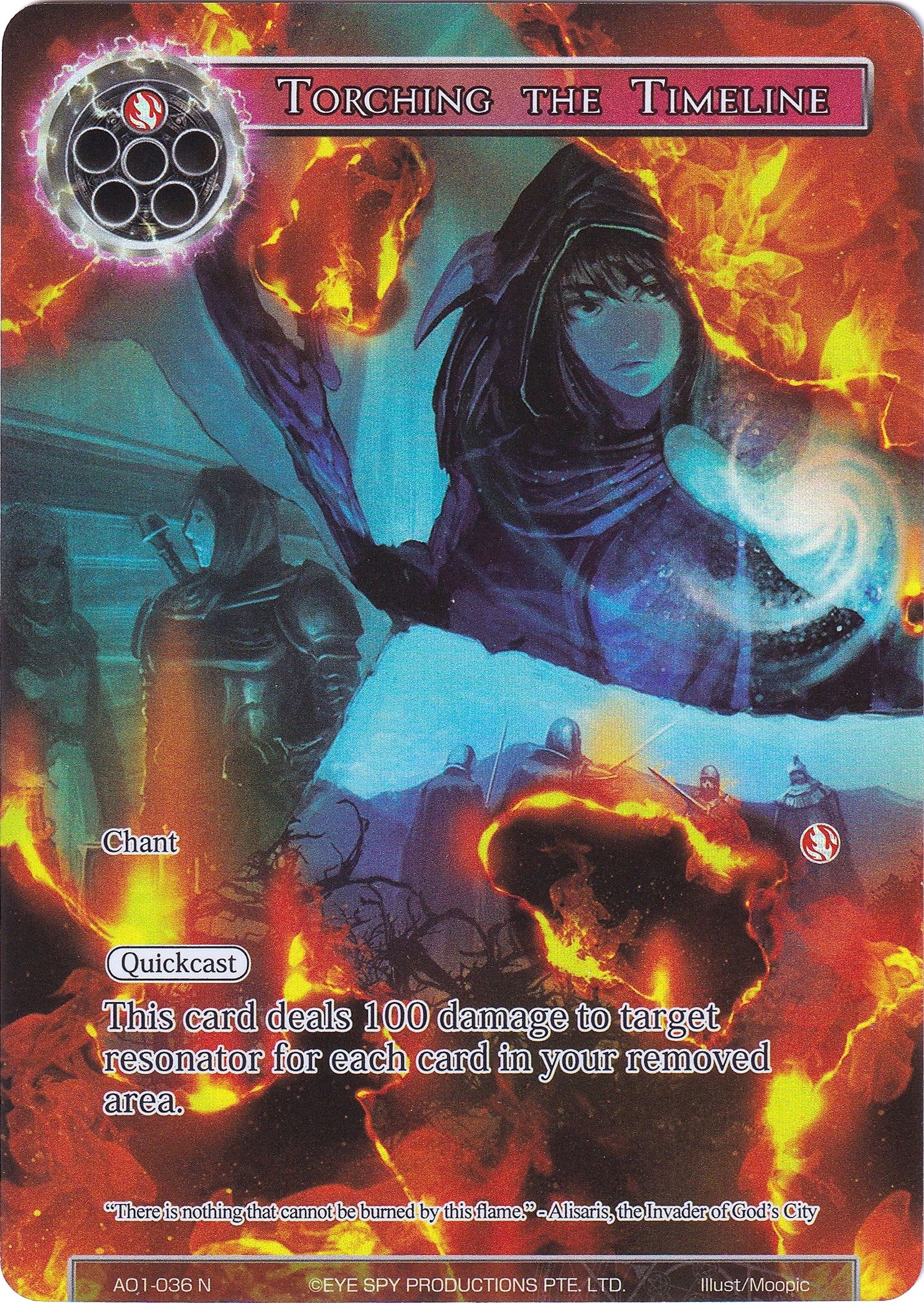 Torching the Timeline (Full Art) (1036) [AO1] - Force of Will Single